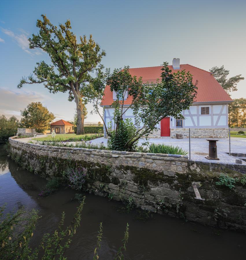 Hotel Dorfmuehle Lehrberg ภายนอก รูปภาพ